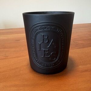 Empty Diptyque Matte Black Baies Candle Holder